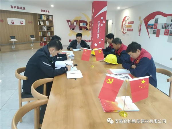 安徽銘科新型建材掀起學(xué)習(xí)宣傳貫徹黨的二十大精神熱潮